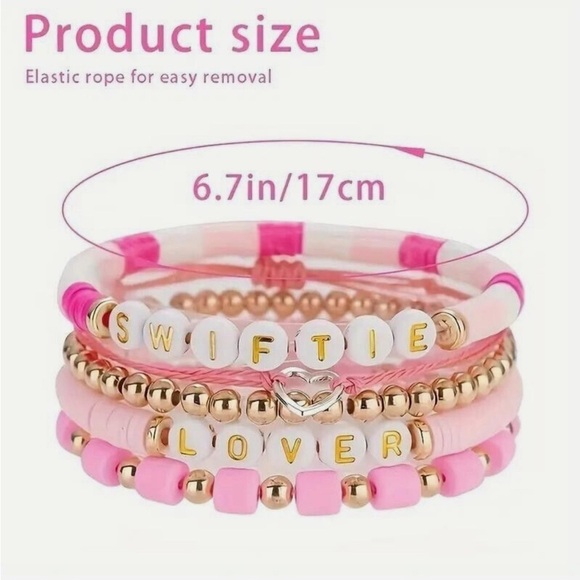 New! Taylor Swift Swiftie Lover Friendship Bracelet Set of 5 - Picture 4 of 8